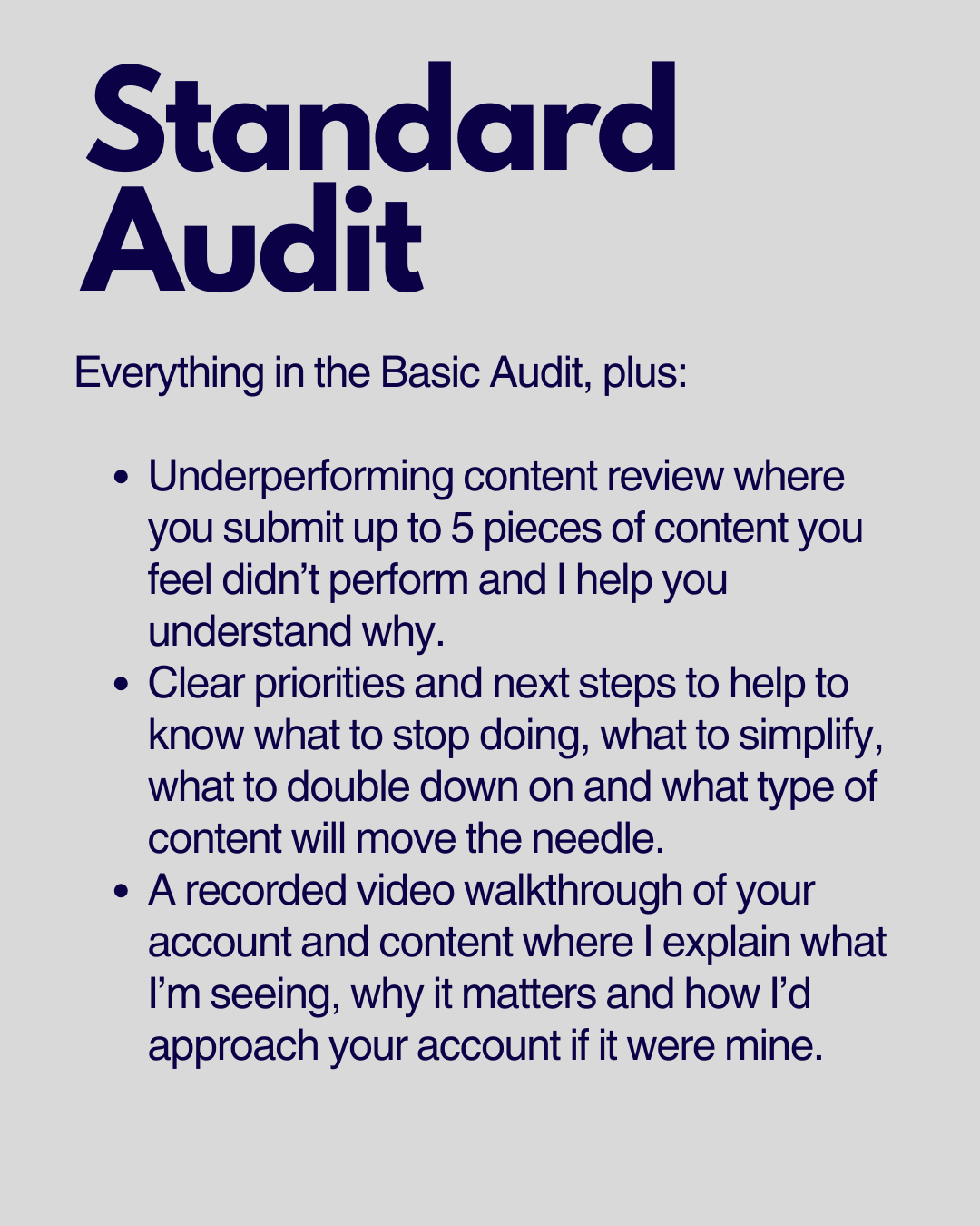 Instagram Audit: Strategic guidance on what’s working, what’s missing and what to fix
